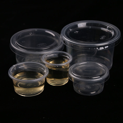 透明なプラスチック味をつけるコップは使い捨て可能な高いマイクロウェーブろば材料を密封した