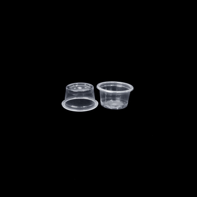 チャツネのスフレのために抵抗力があるプラスチック明確なソース コップOEM ODMの使い捨て可能で黒い漏出