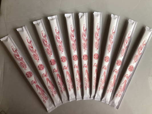 中国の食糧のために包まれる完全なペーパーが付いている21CM -24CM TENSOGE Dispossiableのタケ箸