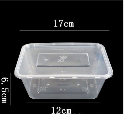 使い捨て可能なPPのプラスチックはふたとMicrowavable箱を取り除く