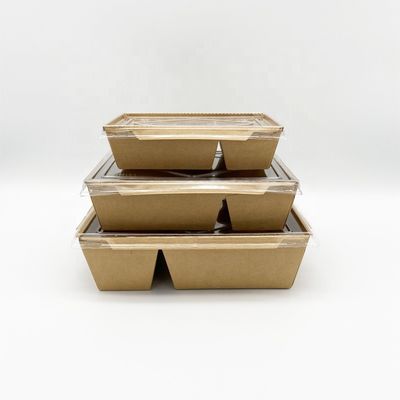 クラフト紙は透明なふたが付いている使い捨て可能な食品容器を取り除く