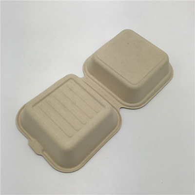 ムギのわらのテークアウトの食品容器のハンバーガー箱の生物分解性の使い捨て可能