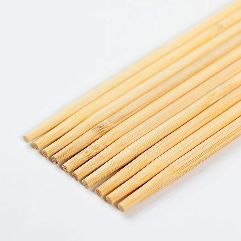 バルク使い捨て可能な箸の自然なタケ円形の箸20cm