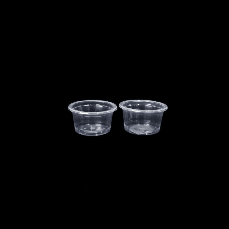チャツネのスフレのために抵抗力があるプラスチック明確なソース コップOEM ODMの使い捨て可能で黒い漏出