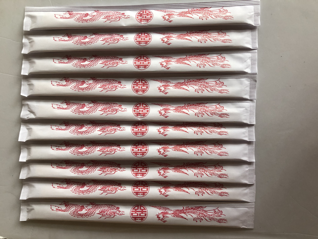 中国の食糧のために包まれる完全なペーパーが付いている21CM -24CM TENSOGE Dispossiableのタケ箸