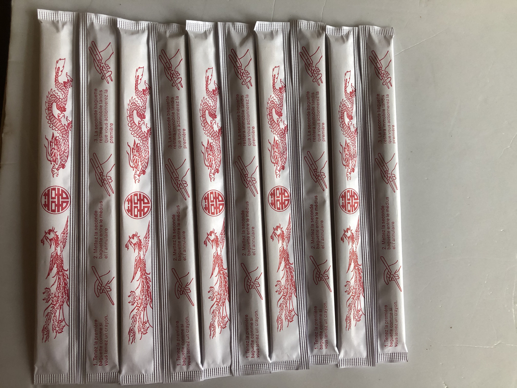中国の食糧のために包まれる完全なペーパーが付いている21CM -24CM TENSOGE Dispossiableのタケ箸