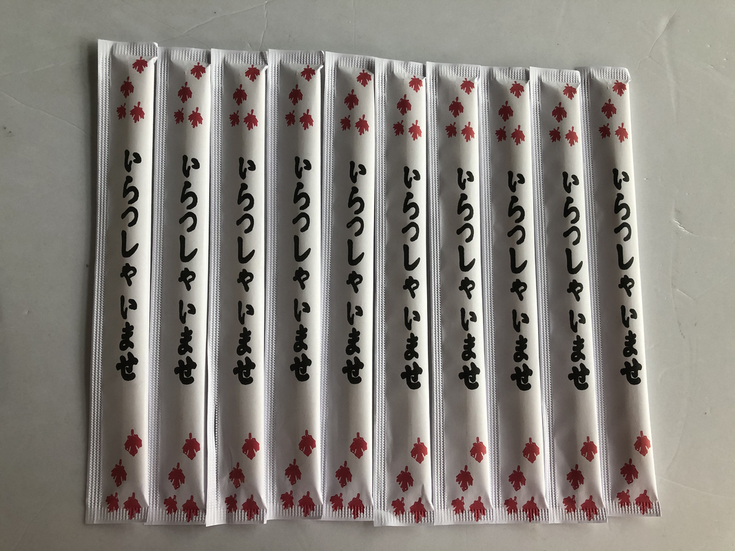 中国の食糧のために包まれる完全なペーパーが付いている24CMの双生児のDispossableのタケ箸