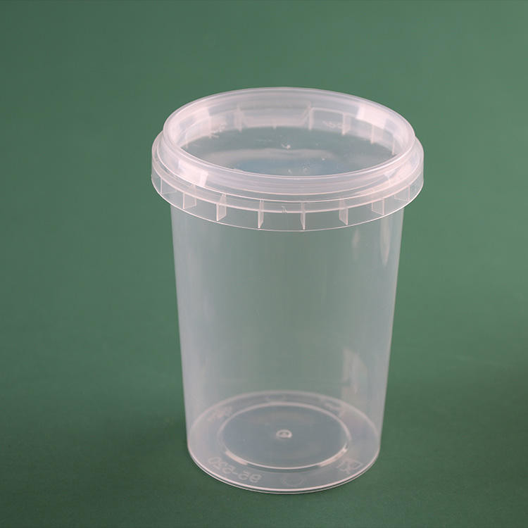 注文のロゴふたが付いている使い捨て可能なPPのプラスチック収納箱明確なスープ コップ