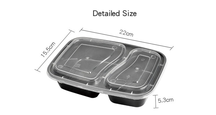 Microwavable PPにふたが付いている使い捨て可能なプラスチック食品容器を取りなさい