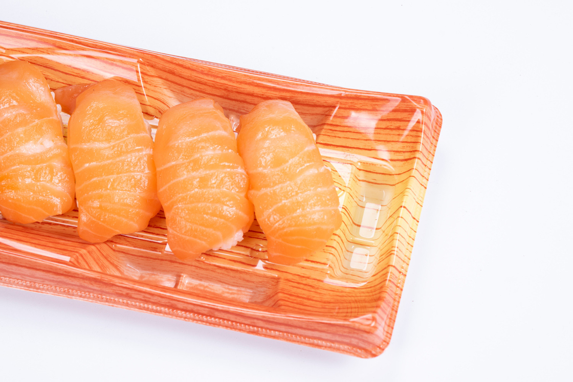 持ち出す箱 片置寿司 蓋付き 透明なプラスチック容器