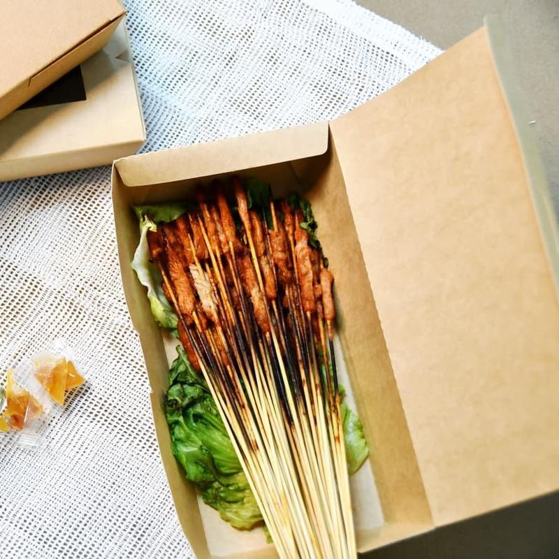 新しい製品 2025 5グリッドパッケージ デリ ランチボックス 小型クラフト紙 ビスケットボックス ランチ 食品ボックス