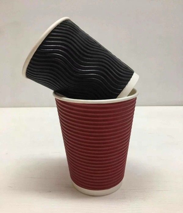 8ozさざ波の生物分解性使い捨て可能なコーヒー紙コップ