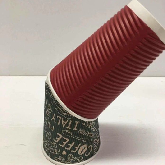 8ozさざ波の生物分解性使い捨て可能なコーヒー紙コップ