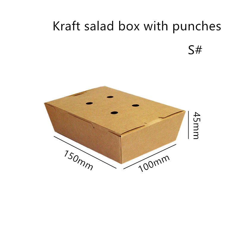 サラダ クラフト紙は穿孔器との箱のMicrowavable使い捨て可能取り除く