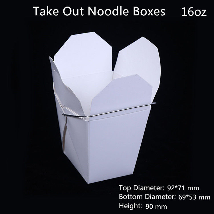 Pantoneの色刷のペーパー ヌードル箱16ハンドルとの26 32oz