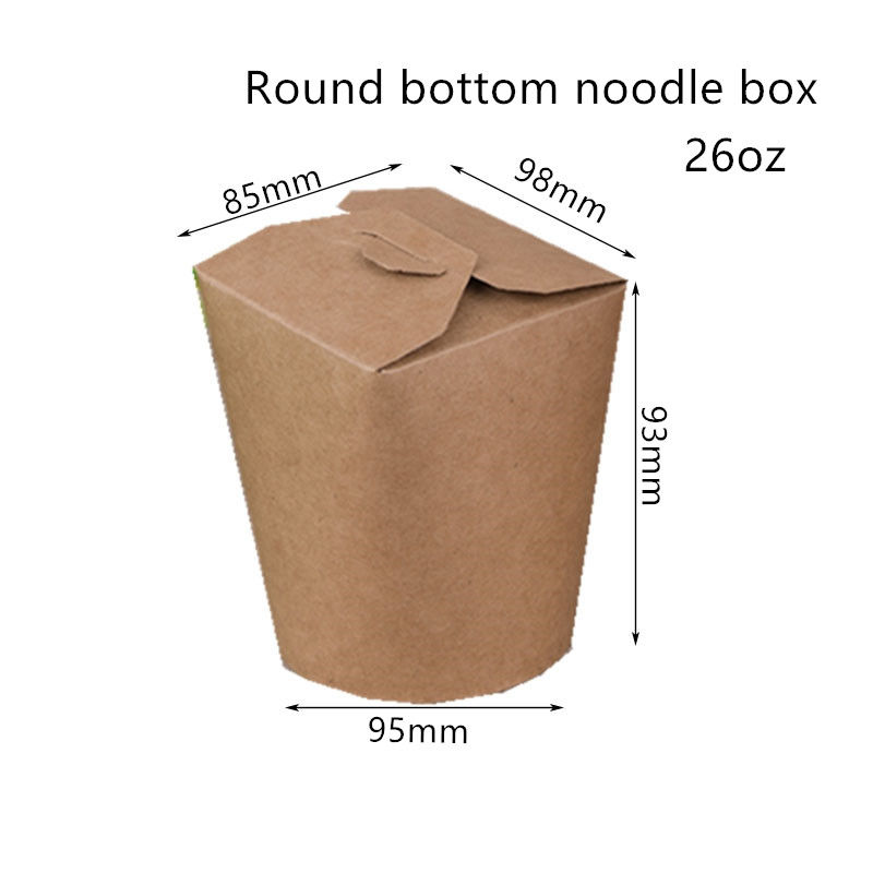 16oz 26oz 32ozの円形の底が付いている使い捨て可能なヌードル箱