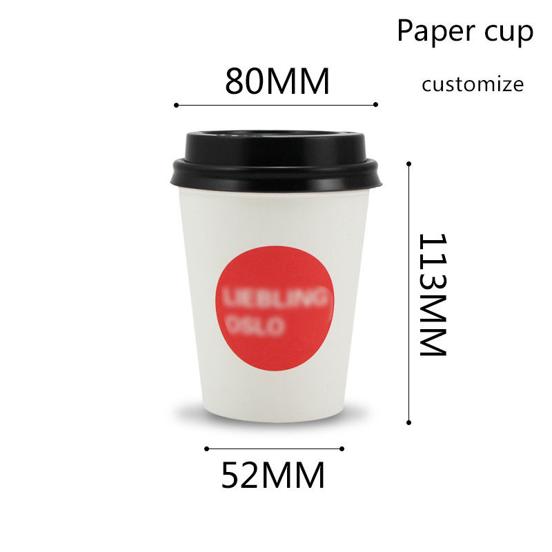Compostable PLAは280gsmタケ繊維のペーパー飲むコップを並べた
