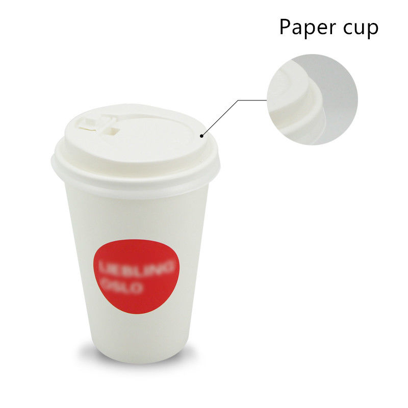 Compostable PLAは280gsmタケ繊維のペーパー飲むコップを並べた
