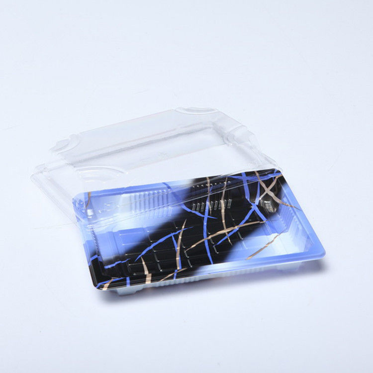 反霧のふたを持つ再生利用できる使い捨て可能なプラスチック寿司の皿OEM