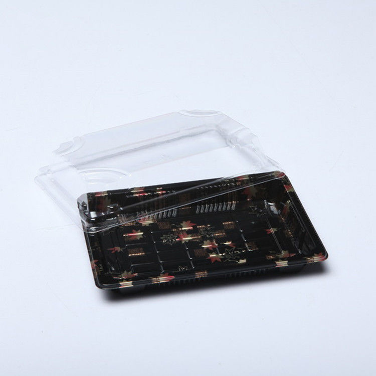 反霧のふたを持つ再生利用できる使い捨て可能なプラスチック寿司の皿OEM