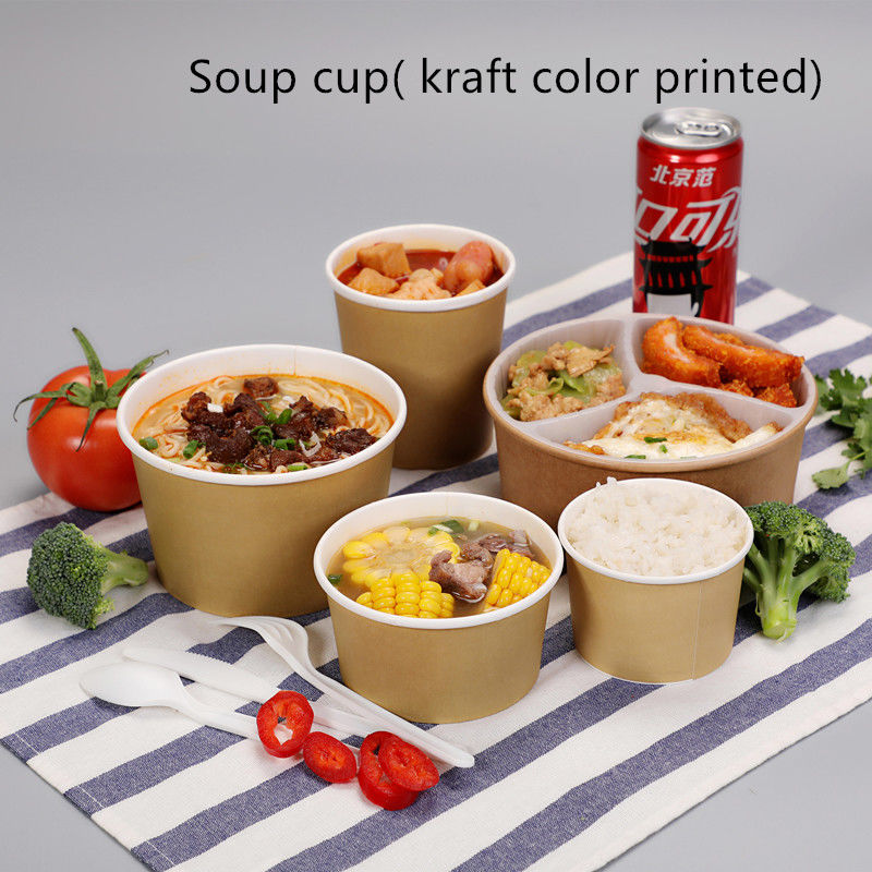 使い捨て可能な弁当箱コート紙カスタマイズされた食品グレードのレストランの弁当箱