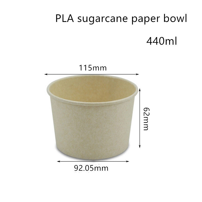 Compostable PLAのサトウキビのペーパー スープ ボウルのテークアウトの容器