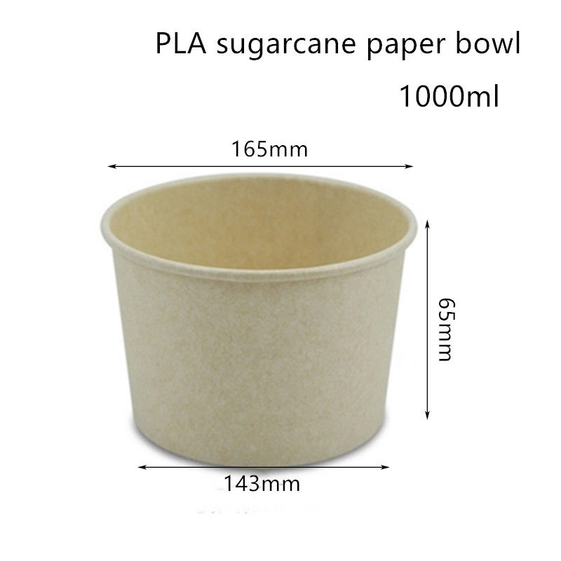 Compostable PLAのサトウキビのペーパー スープ ボウルのテークアウトの容器