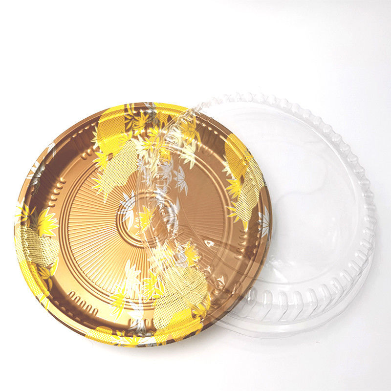 透明なふたが付いている使い捨て可能なPSのプラスチック寿司の皿