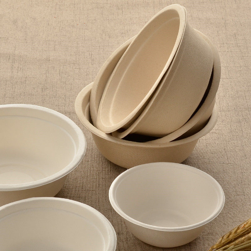 Compostableサラダ ボール350ml 400ml 460ml 500ml 680mlをパルプにしなさい