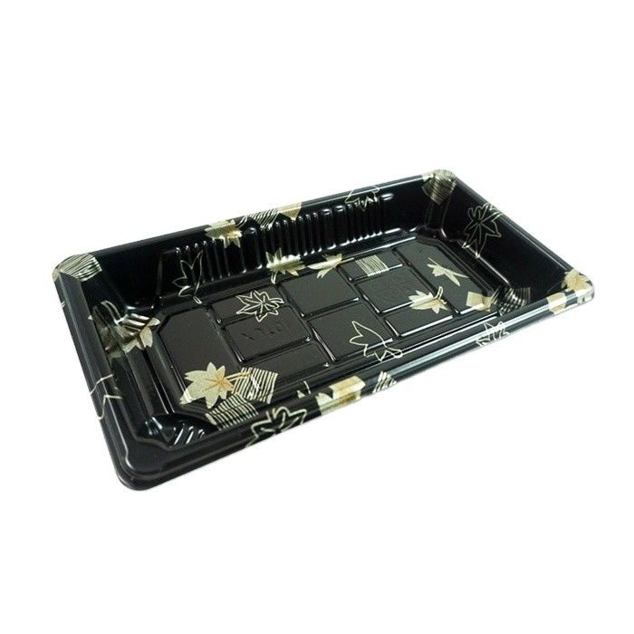 OEM PSの反霧のふたが付いているプラスチック使い捨て可能な寿司の皿