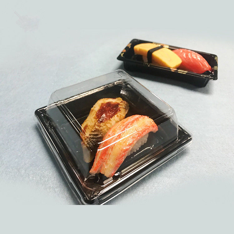 積み重ね可能で使い捨て可能な正方形PSプラスチック サンドイッチ大皿