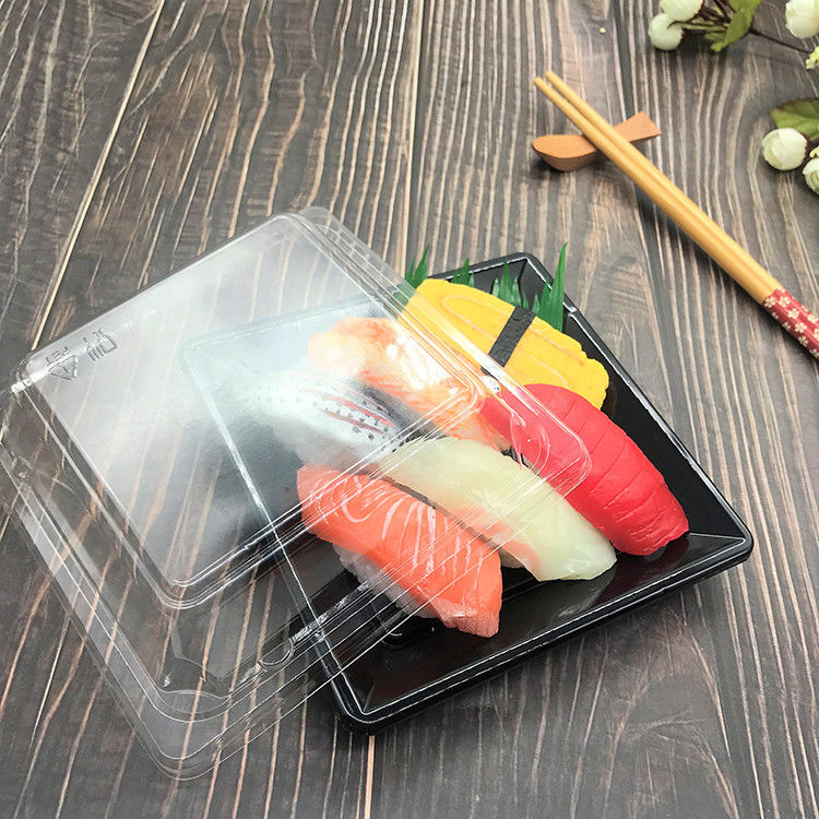 積み重ね可能で使い捨て可能な正方形PSプラスチック サンドイッチ大皿