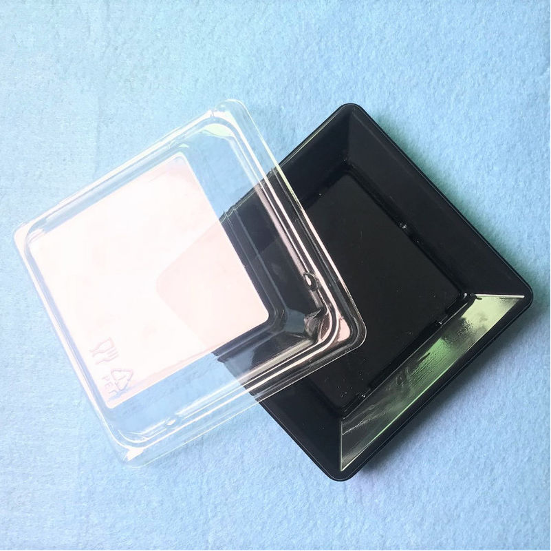 積み重ね可能で使い捨て可能な正方形PSプラスチック サンドイッチ大皿