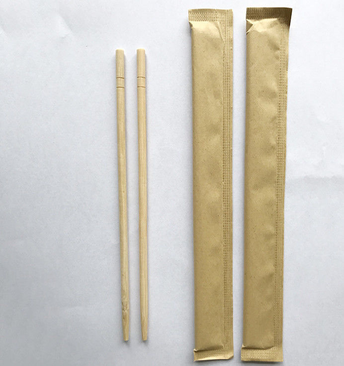 クラフト紙のパッキングが付いているEcoの使い捨て可能なタケ友好的な箸