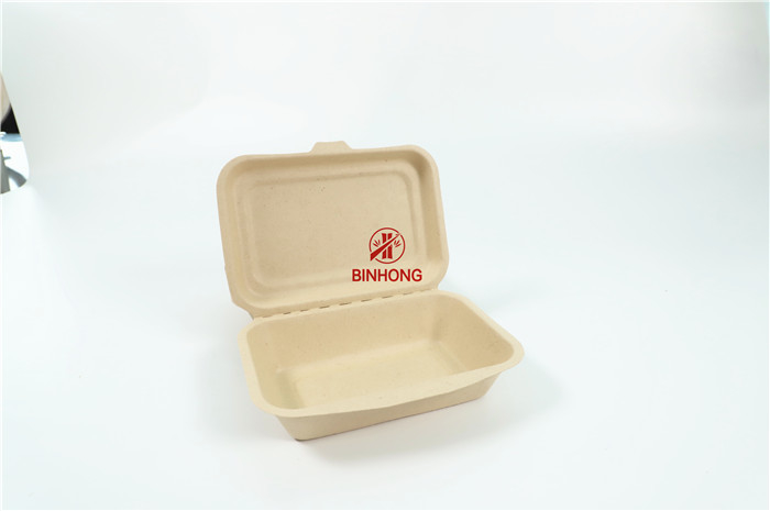 箱の生物分解性のCompostable包むサトウキビのDesechablesのファースト・フード