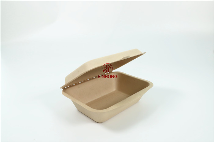 箱の生物分解性のCompostable包むサトウキビのDesechablesのファースト・フード
